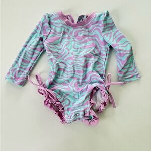 Caden Lane Pink and Mint Baby Outfit